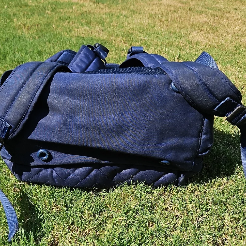 Navy Quilted Diaper Backpack